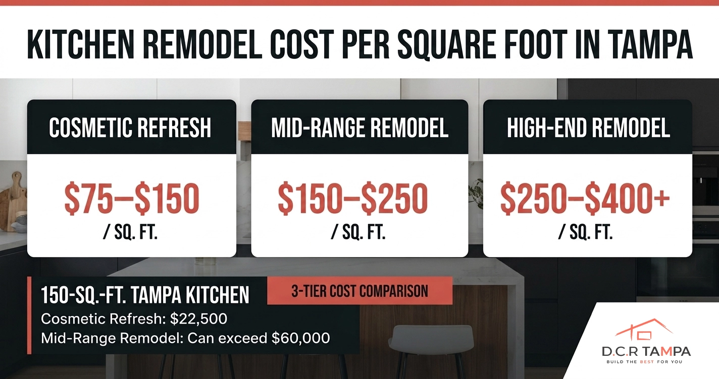 Kitchen Remodel Cost Per Square Foot Infographic Tampa (1)