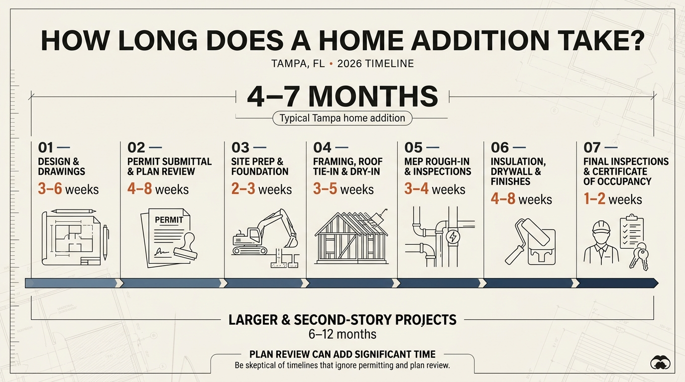 Home Addition Timeline In Tampa